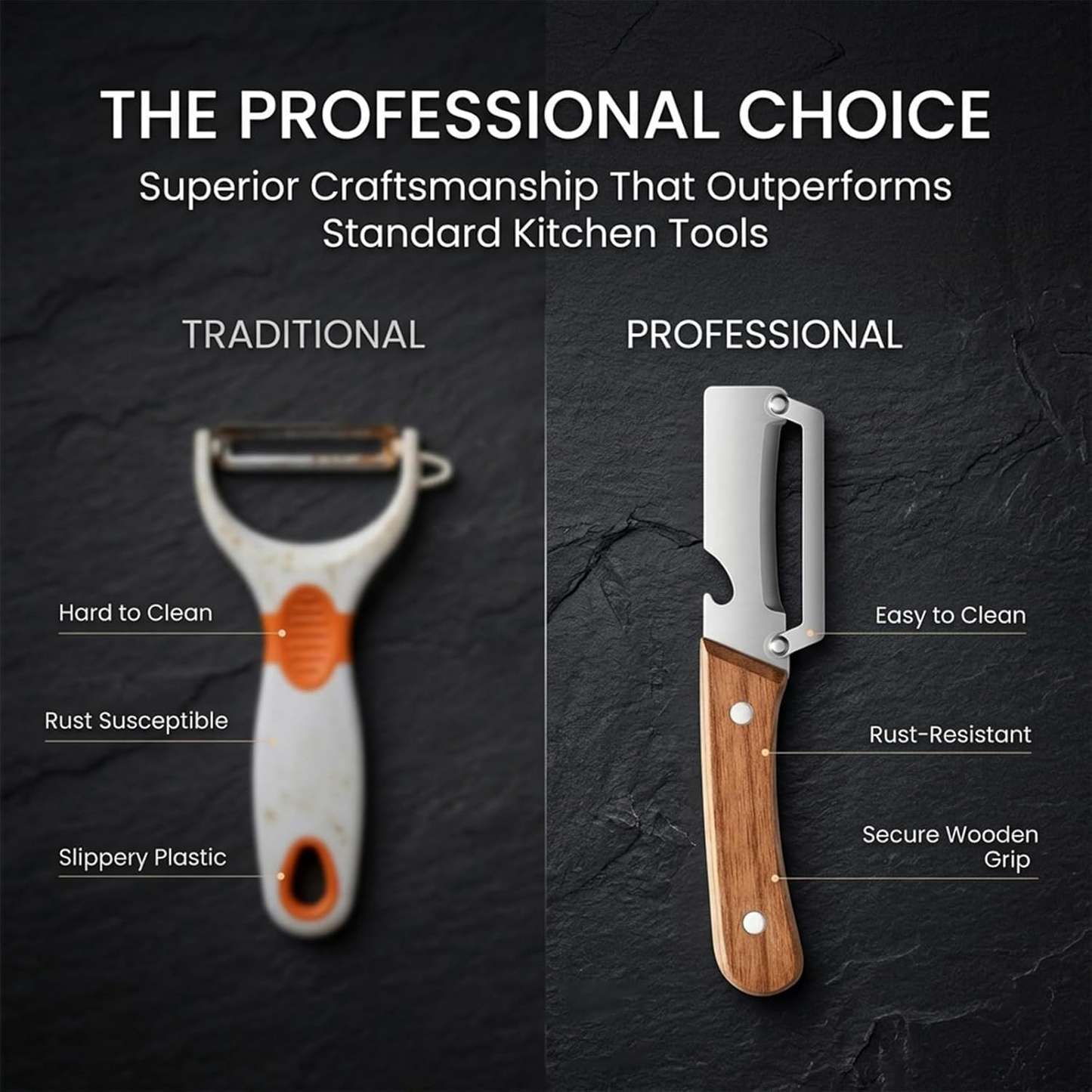 🥩Peel in Seconds – Sharp Stainless Steel Multi-Use Kitchen Peeler