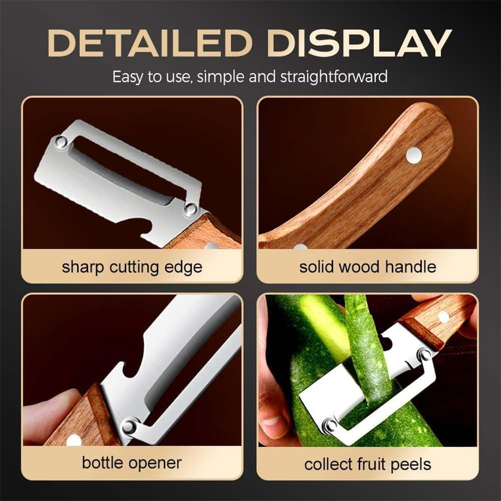🥩Peel in Seconds – Sharp Stainless Steel Multi-Use Kitchen Peeler