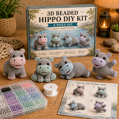 🔥🧵✨ Tiny 3D Beaded Animal DIY Kit（Unfinished Product）