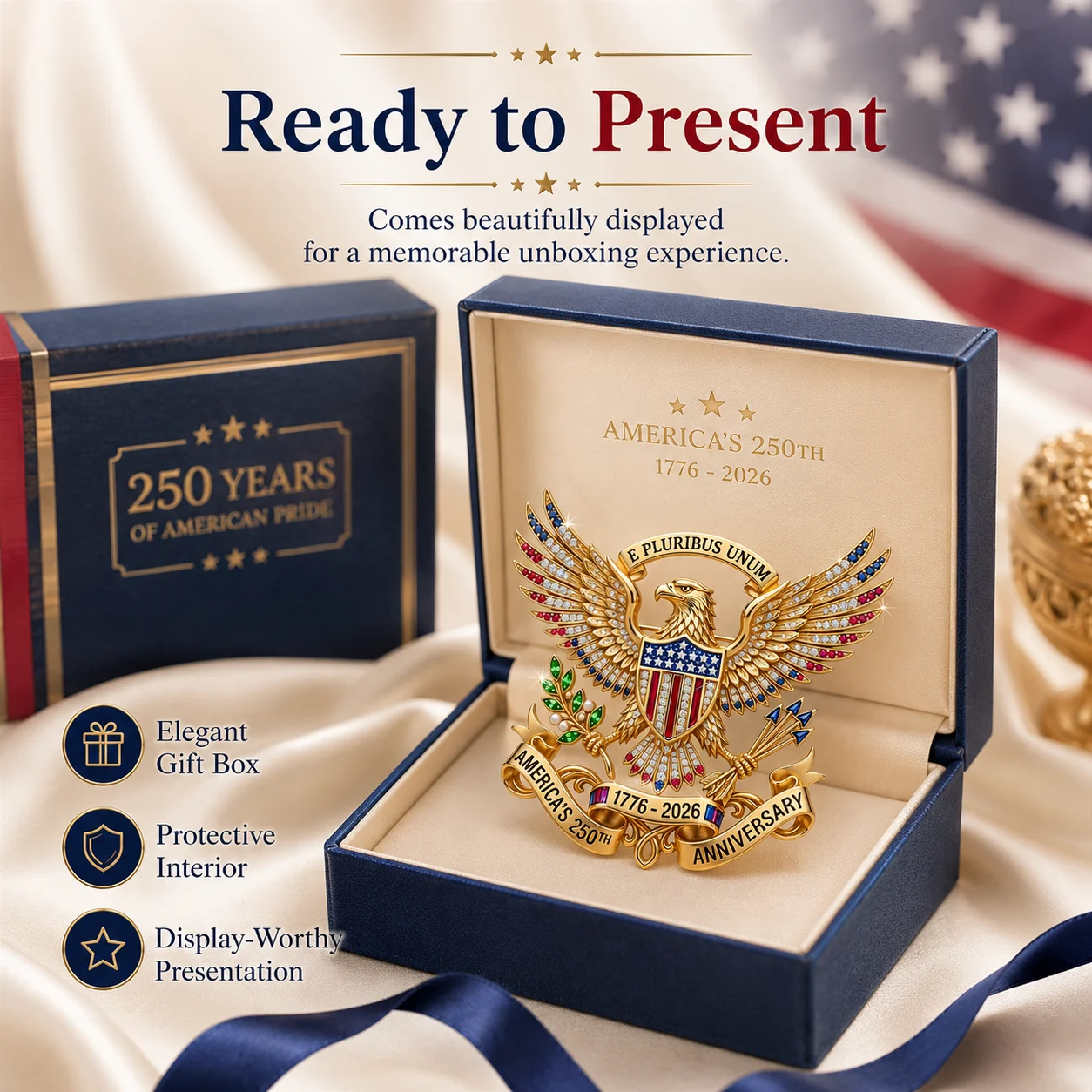 US 250th Anniversary Brooch Pin