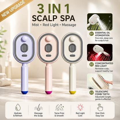 🔥Last Day 50% OFF🔥lorvryssa™ 3-IN-1 Electric Spray Air Cushion Massage Comb