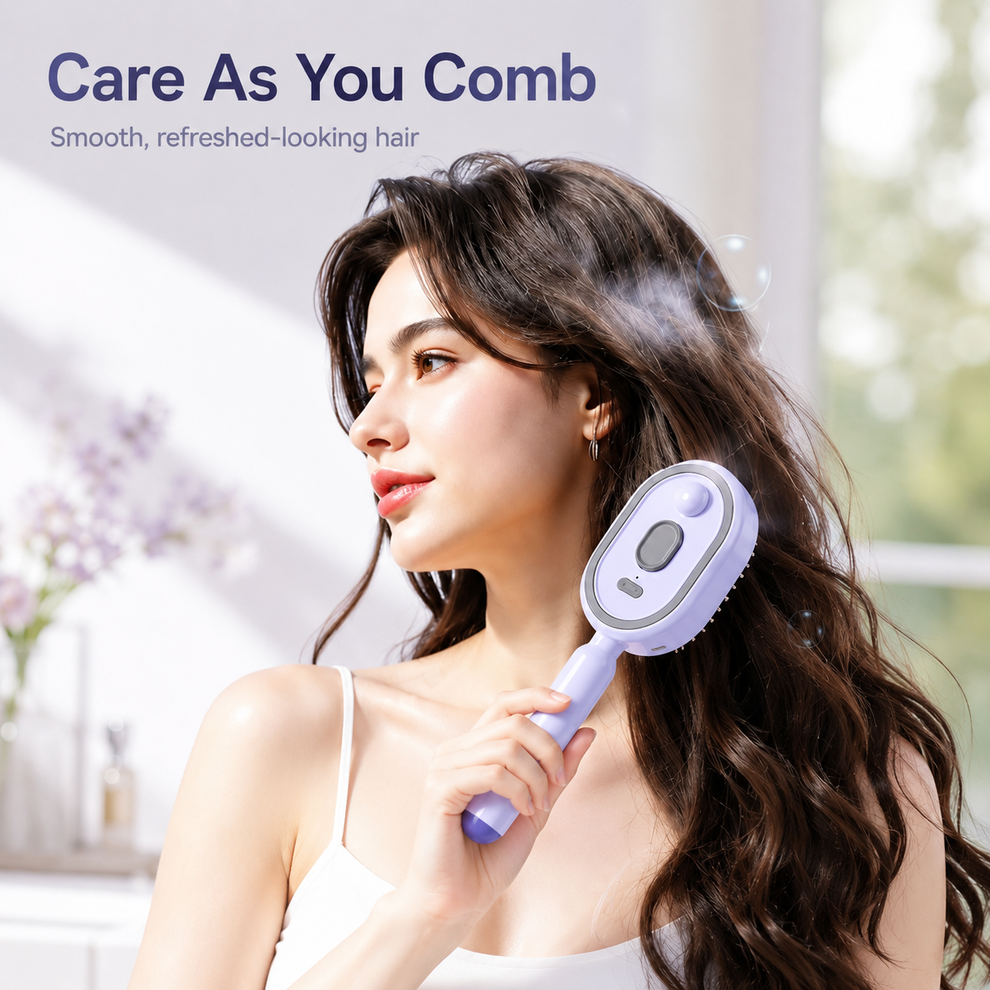 🔥Last Day 50% OFF🔥lorvryssa™ 3-IN-1 Electric Spray Air Cushion Massage Comb