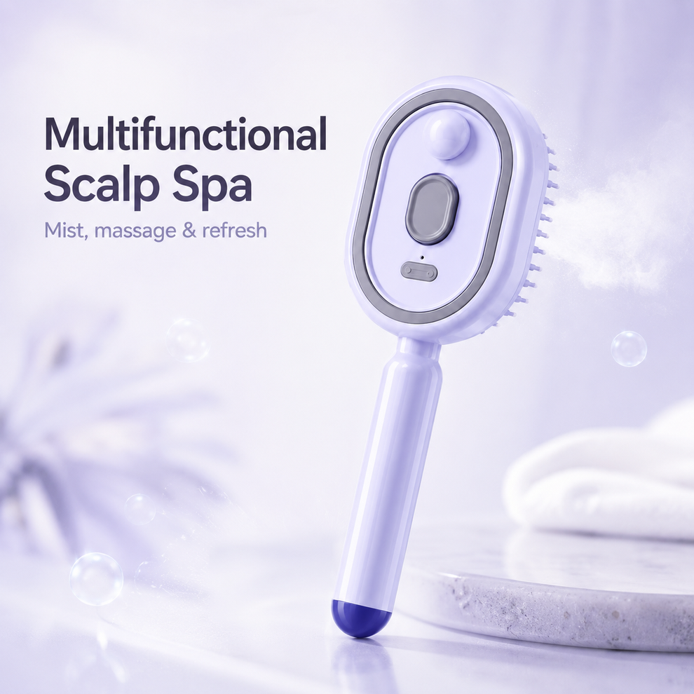 🔥Last Day 50% OFF🔥lorvryssa™ 3-IN-1 Electric Spray Air Cushion Massage Comb