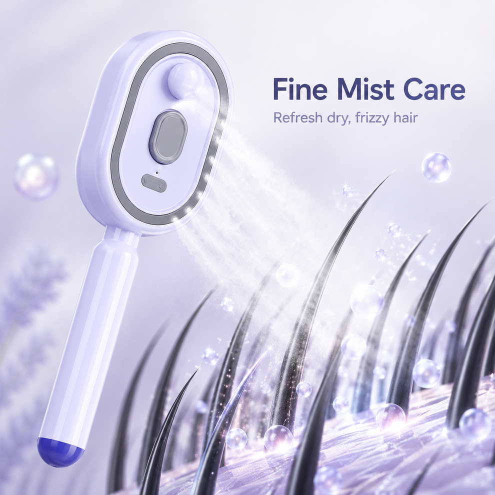🔥Last Day 50% OFF🔥lorvryssa™ 3-IN-1 Electric Spray Air Cushion Massage Comb