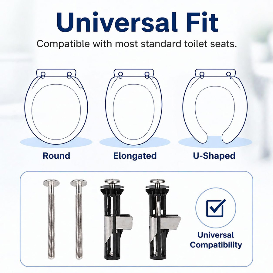 🔥Hot Sale🔥Heavy Duty Toilet Seat Fastener Bolt kit(A Set of 2 Pcs)🔥