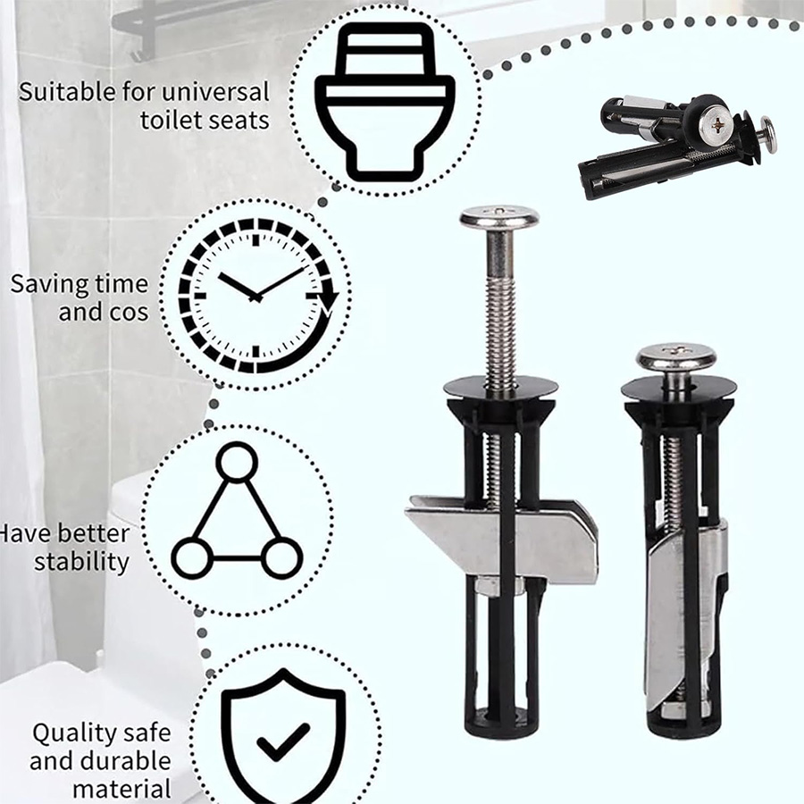🔥Hot Sale🔥Heavy Duty Toilet Seat Fastener Bolt kit(A Set of 2 Pcs)🔥