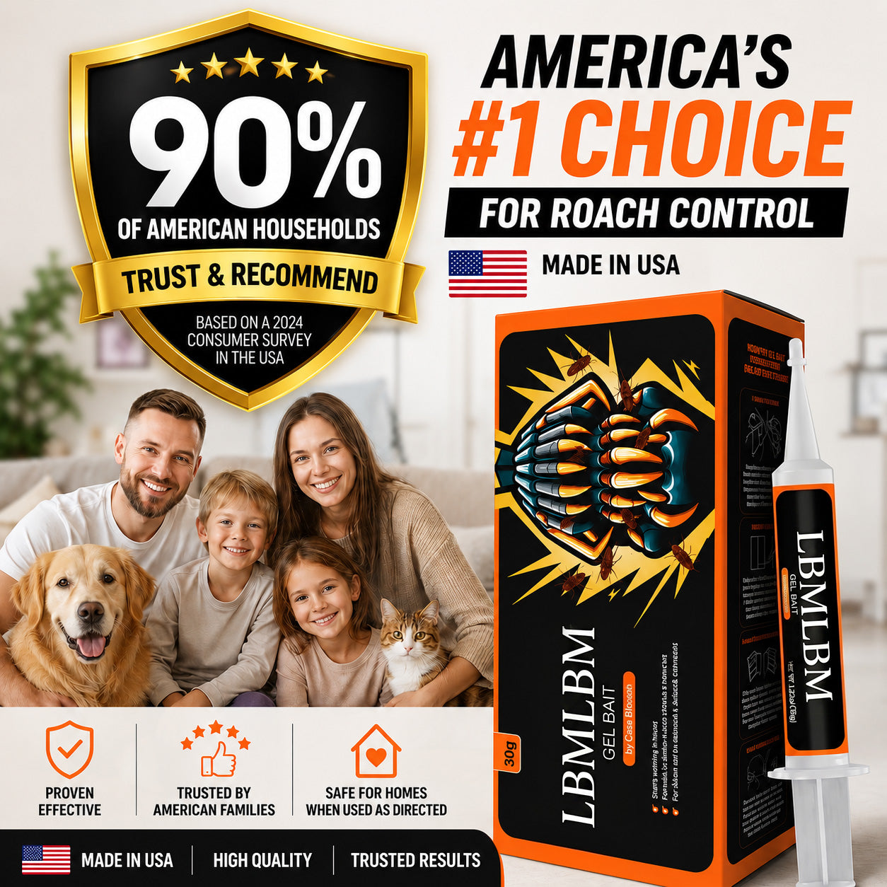 🔥Limited-Time Offer – Save 49% Today🔥LBMLBM Cockroach Gel Bait (New Upgraded Formula)