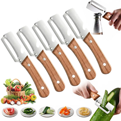 🥩Peel in Seconds – Sharp Stainless Steel Multi-Use Kitchen Peeler