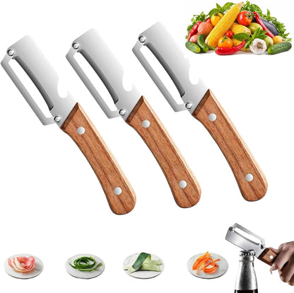 🥩Peel in Seconds – Sharp Stainless Steel Multi-Use Kitchen Peeler