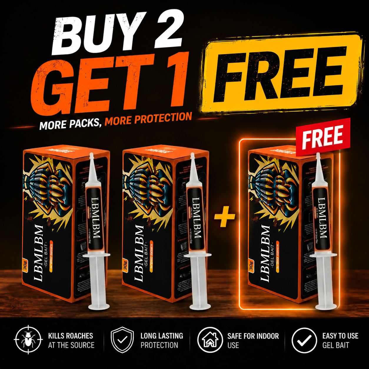 🔥Limited-Time Offer – Save 49% Today🔥LBMLBM Cockroach Gel Bait (New Upgraded Formula)