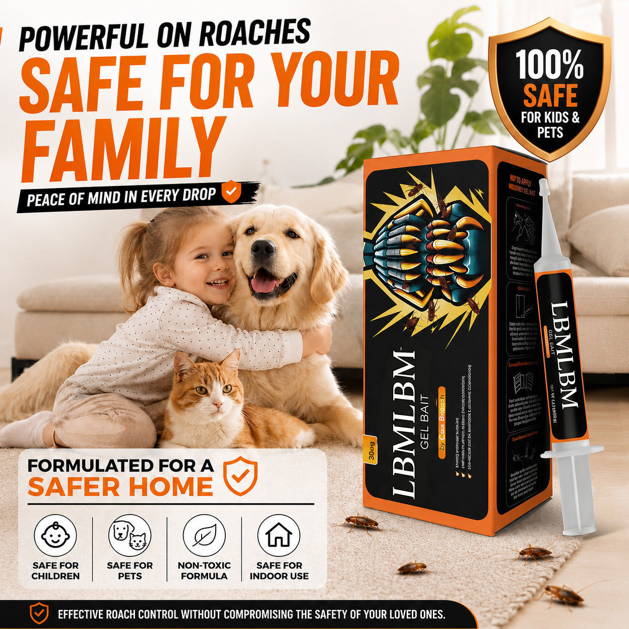 🔥Limited-Time Offer – Save 49% Today🔥LBMLBM Cockroach Gel Bait (New Upgraded Formula)