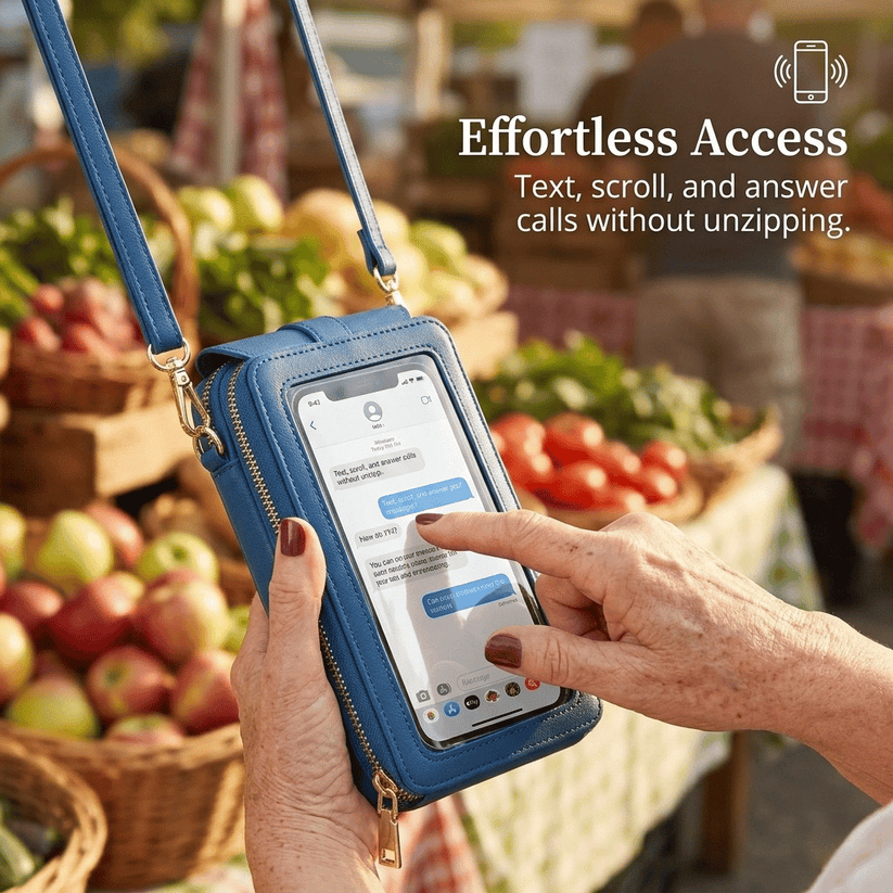 Effortless phone access bag
